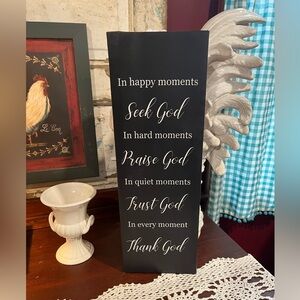 Inspirational Black Wall Plaque